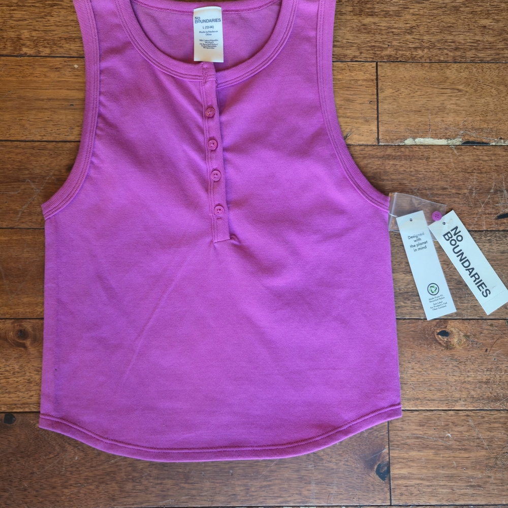 No Boundaries Pink Tank Top